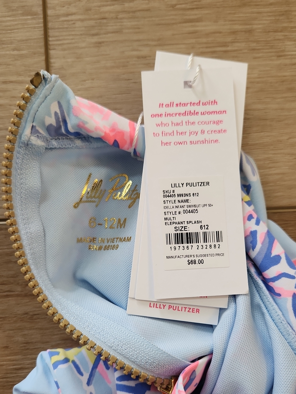 Lilly Pulitzer NWT Baby Swimsuit 6-12M - Picture 4 of 4